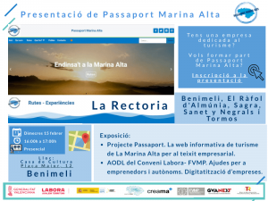 Continúan presentaciones Passaport tejido empresarial Marina Alta